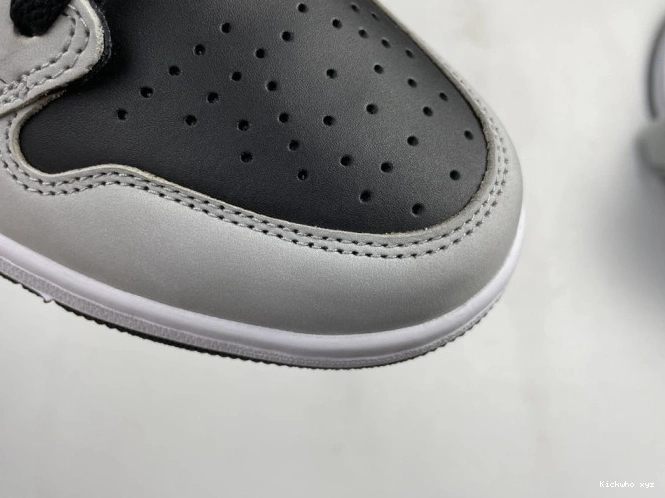 Air 1 High Jordan White Grey Black Smoke Retro Light 555088-035 0812